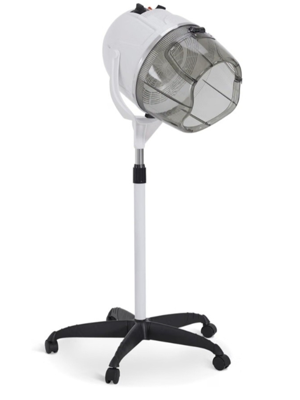 White Professional Hooded Hair Dryer with Adjustable Stand